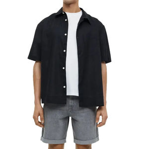 กางเกงขาสั้นผ้ายีนส์สำหรับผู้ชายแบบลำลองกางเกงยีนส์เอวกลางทรงตรงสีเทาฟอกทรงหลวมสำหรับฤดูร้อน - Product Image 3