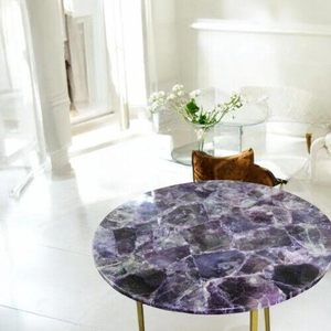 Sello Redondo de Resina de Ágata de Lujo, Pulido a Mano, Decoración para el Hogar, Modelo de Flor Religiosa, Patrón Personalizado, Color Personalizado para Mesa - Product Image 3