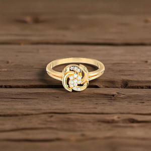 Juego de puntas de diamante de corte redondo de moissanita de 0,10 quilates de quilates en anillo floral de lujo de plata para ella - Product Image 4