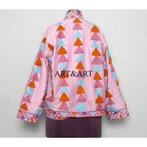 Chaqueta de Terciopelo y Algodón para Mujer, Otoño-Invierno, Tendencia Actual, Hecha a Mano, Acolchada, Bordado Suzani, Transpirable, Ecológica, de Secado Rápido - Product Image 5