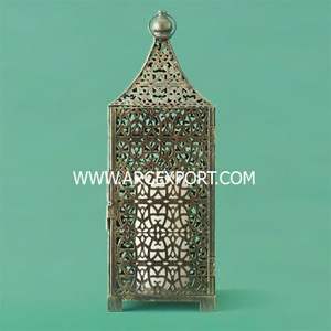 Lujosa Linterna Dorada de Metal con Diseño Antiguo, Decoración Elegante, Diseño Moderno de Última Moda, Accesorios para Ramadán - Product Image 5