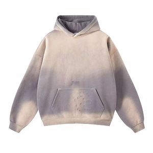 Sudadera con capucha degradada desgastada pesada para hombres y mujeres Sudaderas con capucha desgastadas de tendencia de invierno de gran tamaño Envío DDP - Product Image 2