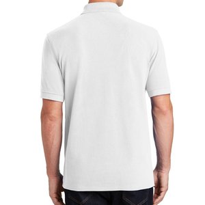 Novedad de verano, polos de manga corta para hombre, ropa de trabajo de Color sólido, Camiseta de algodón, jersey de solapa informal, ropa, Tops, azul y blanco - Product Image 5