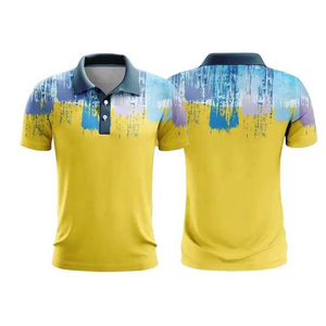 Chemises d'été à manches courtes pour hommes 100% polyester toile respirante anti-plis séchage rapide imprimé par sublimation couleur unie grandes tailles OEM - Product Image 4
