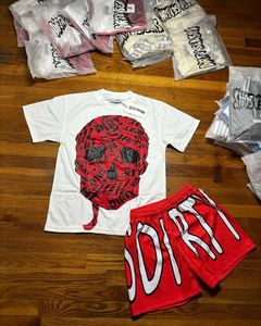 Ensemble double unisexe de t-shirt et short d'été High Street 100% coton respirant Ensemble pour hommes de marque personnalisée - Product Image 5