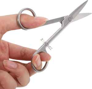 Ciseaux à barbe noire personnalisés de qualité supérieure ciseaux à sourcils de maquillage en acier inoxydable Mini ciseaux à cils avec logo - Product Image 2