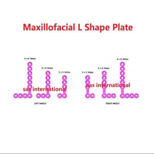 High Quality Maxillofacial L-Shape Plate <b>Mandible</b> Pack of 10 PCS CE Approved - Product Image 4