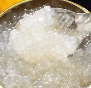 โรงงานรับรองฮาลาล ผลิตเม็ด<span class=keywords><strong>สาคู</strong></span>สำเร็จรูป 800 กรัม ไม่ต้องต้ม บรรจุกระป๋อง พร้อมรับประทาน วัตถุดิบสำหรับชานมไข่มุก - Product Image 2