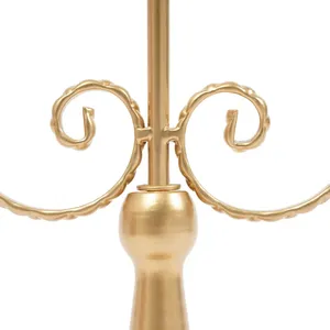 Gold Finish <b>Tapered</b> Natural Wood <b>Candle</b> Stand Christmas Religious Activities Handmade Frosted Finished Interior Decor Banquet - Product Image 2