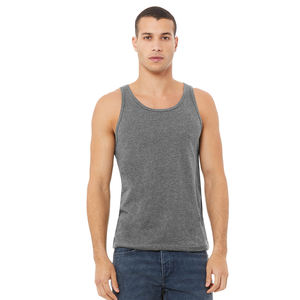 Hombres Unisex 50% Poly 25% Airlume peinado y algodón hilado en anillo Camisetas sin mangas relajadas Bella Canvas Hombres Scoop-Neck Jersey Tank Top - Product Image 2