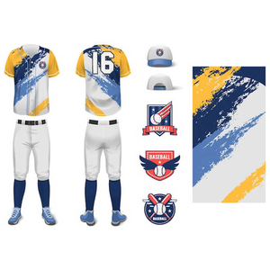 Ensemble de maillot de baseball personnalisable par Stitchmode, respirant, imprimé par transfert thermique, 100% polyester, col en V - Product Image 2