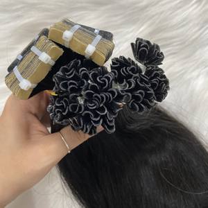 PELO RUSO K U I V PUNTA PLANA QUERATINA COLORES DE CALIDAD PREMIUM TONOS EXTENSIONES DE CABELLO HUMANO ESLAVICO - Product Image 1