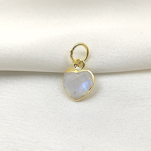 จี้รูปหัวใจรูปพระจันทร์สีรุ้ง10มม. เครื่องประดับเงินสเตอร์ลิงแบบทำมือจี้แฟชั่นสุดมีเสน่ห์ - Product Image 3