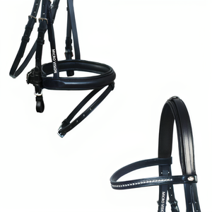 2024แฟชั่นใหม่บังเหียนม้าอังกฤษแบบผสมผสานกับชิ้นส่วนหัวเรียงรายลายขี่ม้าเก่งชุดเดรสไข่มุกคริสตัล - Product Image 4