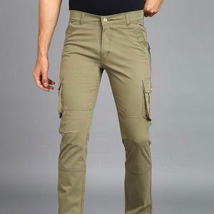 Servicio OEM Pantalones Jogger Cargo Casuales para Hombre Hechos a Medida 100% Algodón Diseño Multibolsillos Corte Recto Lavado Transpirable - Product Image 2
