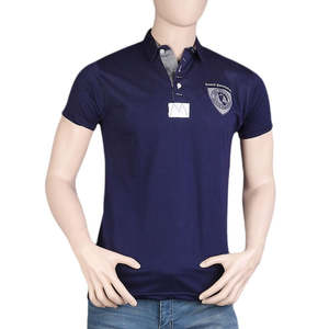 Camiseta Elegante para Hombre - Azul Marino - Azul Marino/Azul - Product Image 3