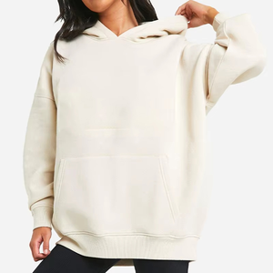 Sudadera con Capucha de Invierno de Algodón Grueso Personalizada con Logotipo en Relieve, Mangas Murciélago, Talla Grande, Sudadera de Alta Calidad para Mujer - Product Image 3