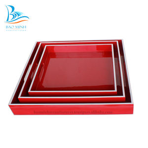 Haute qualité fait à la main Vietnam laque plateau ensemble décoration de la maison laque - Product Image 1