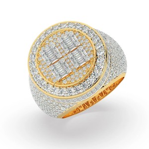 18K Rose Gold 925 Sterling <b>Silver</b> Moissanite Diamond <b>Ring</b> High Quality VVS Baguette Cut Diamond Moissanite <b>Rings</b> <b>for</b> <b>Men</b> Women - Product Image 2