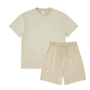 Conjunto de Pantalones Cortos Térmicos de 2 Piezas, Ropa Informal de Verano, Incluye Camiseta 100% Algodón - Product Image 1