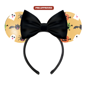 Serre-tête DIY chauves-souris mignonnes pour filles, personnalisable en vinyle noir, à peindre soi-même, accessoire de mode pour cheveux pour enfants - Product Image 1