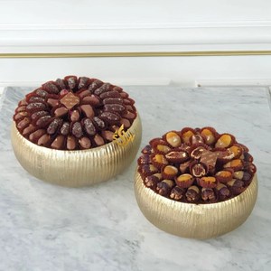 Handcrafted Aluminum Gold Plated Round Shape Chocolate <b>Serving</b> <b>Bowls</b> Set Of o2 Japanese Style New Look Resorts Food <b>Serving</b> <b>Bowl</b> - Product Image 1