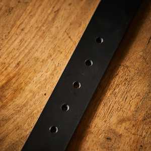 Ceinture en cuir réglable Ceinture en cuir pleine fleur faite à la main Ceinture en cuir décontractée avec boucle en métal - Product Image 3