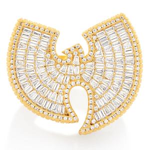 Bague de fête en moissanite VVS et diamant rond en argent 925 pour homme Bague de champion Hip Hop personnalisée - Product Image 4