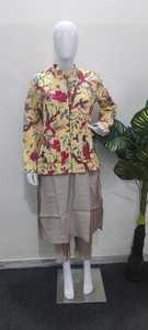 Veste d'hiver en coton matelassée imprimée à la main, veste pour homme et femme, vintage, faite à la main, couture fine, veste imprimée - Product Image 3