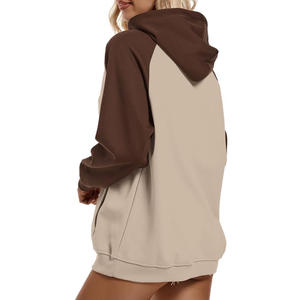 Sudadera con capucha y cremallera para mujer de diseño personalizado OEM mezcla de algodón suave con impresión de logotipo y ropa de moda de etiqueta privada - Product Image 4