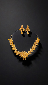 Acheter Collier Boucles d'Oreilles Ensemble avec 22K Plaqué Or Unique Conçu Femmes Porter Collier Boucles d'Oreilles Ensemble Bijoux - Product Image 3