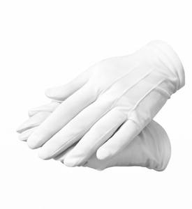 Gants de cérémonie blancs en coton pour cérémonie et uniforme - Product Image 5
