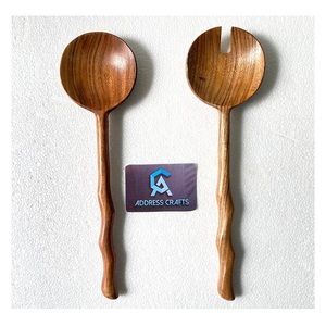Ensemble de service à salade en bois d'acacia, qualité supérieure, prix de gros usine, ustensiles de cuisine, outils à salade, articles ménagers - Product Image 1