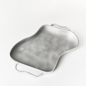 Plateaux de service décoratifs en laiton et aluminium, faits à la main, finition impériale, pour hôtel, maison et décoration de table - Product Image 5