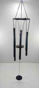 Wholesale 9-Tube Aluminium Wind Chimes with UV Printed Meditation Metal Tubes and Big Glass Crystal <b>Prism</b> Amazing Grace Breeze - Product Image 3