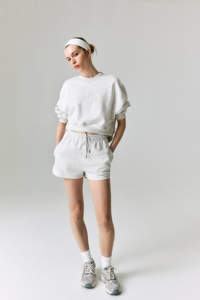 Short de course athlétique taille haute pour femmes décontracté été gris polaire Short de survêtement pour le sport Jogging conception vierge unie - Product Image 2