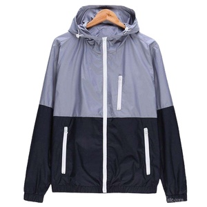Nuevas chaquetas cortavientos a prueba de agua para hombre, chaquetas de lluvia con cremallera resistente al agua con capucha para hombre - Product Image 1