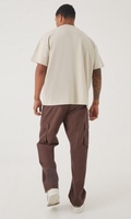 T-shirt long uni surdimensionné 100 % coton pour homme, streetwear, couleur personnalisée, grammage personnalisé, vente en gros, design vierge de haute qualité