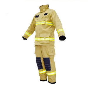 Respirant anti-poussière lutte contre l'incendie uniforme de sécurité réfléchissant 2 pièces pompier costume à manches longues coton combinaison vêtements de travail en gros - Product Image 5
