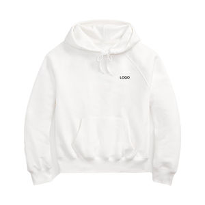 Sudadera con Capucha para Mujer, Corte Holgado, Largo Regular, Algodón, con Logotipo Personalizado, Estilo Casual Urbano, Color Negro Sólido - Product Image 2