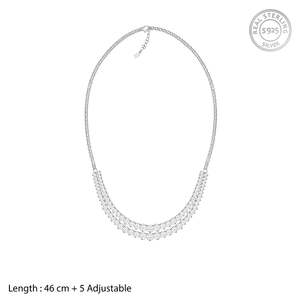 Collar de plata brillante solitario en capas collares de moda con diseño único brillante - Product Image 3