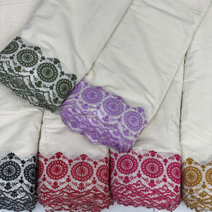 Tissu de travail en pur coton fait à la robe de fantaisie - Product Image 1