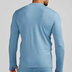 Camiseta personalizable de algodón 100% de manga larga de doble capa Vintage lavada con ácido para hombre Patrón de personaje de logotipo personalizado de alta calidad - Product Image 6