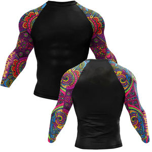 Vêtement de compression MMA personnalisé en gros, manches longues ou courtes, pour adultes unisexes, vêtements d'arts martiaux - Product Image 4