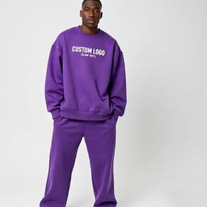 High Quality Sweatsuit Manufacturers Oversized <b>Black</b> Embroidered <b>Zip</b> up <b>Hoodie</b> and Jogger Two Piece Set Rhinestone Tracksuits - Product Image 6