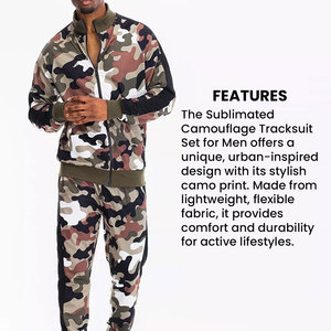 Ensemble de survêtements de camouflage sublimé personnalisé pour hommes, survêtements pour hommes aventureux de style urbain - Product Image 5