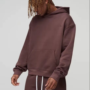 Sudadera con Capucha Larga de Forro Polar para Hombre, Tallas Grandes, con Bolsillos, Estampado Digital y Bordado, de Algodón Pesado de Calidad, Tendencia Invierno 2025 - Product Image 1
