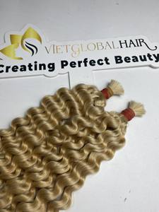 Vietglobalhair Sale off 5%-Cabello humano Rubio a granel rizado profundo Cabello camboyano virgen de alta calidad de fuente vietnamita - Product Image 5