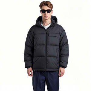 Mens Light <b>Weight</b> Puffer Outdoor Jacket | Water-Resistant Windproof <b>Quilted</b> Hiking Coat | Breathable Solid Sportswear - Product Image 2