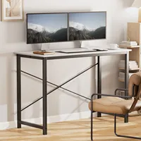 Escritorio de Oficina para Computadora OEM, Mesa de Estudio, Mesa de Juegos, Estilo Moderno y Simple, Marco de Metal Compacto, Tablero de Madera, Fácil de Ensamblar